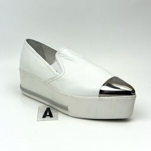 MIU MIU Metal Cap Toe Platform Sneaker sz 8.5